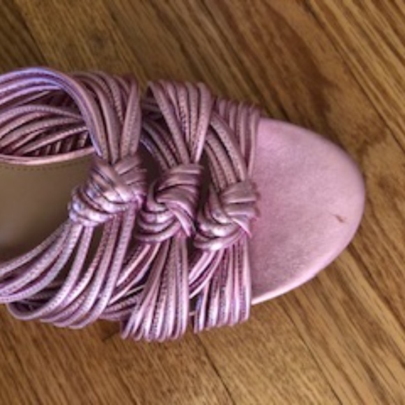 Rachel Zoe Wren Pink Metallic Slides - Picture 4 of 7